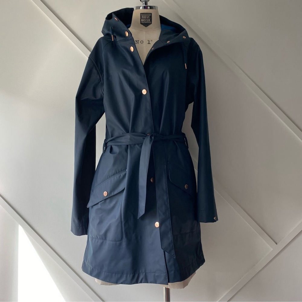 Helly Hansen Kirkwall II Women’s Raincoat Navy Blue Hooded Vented - XL - Picture 3 of 17